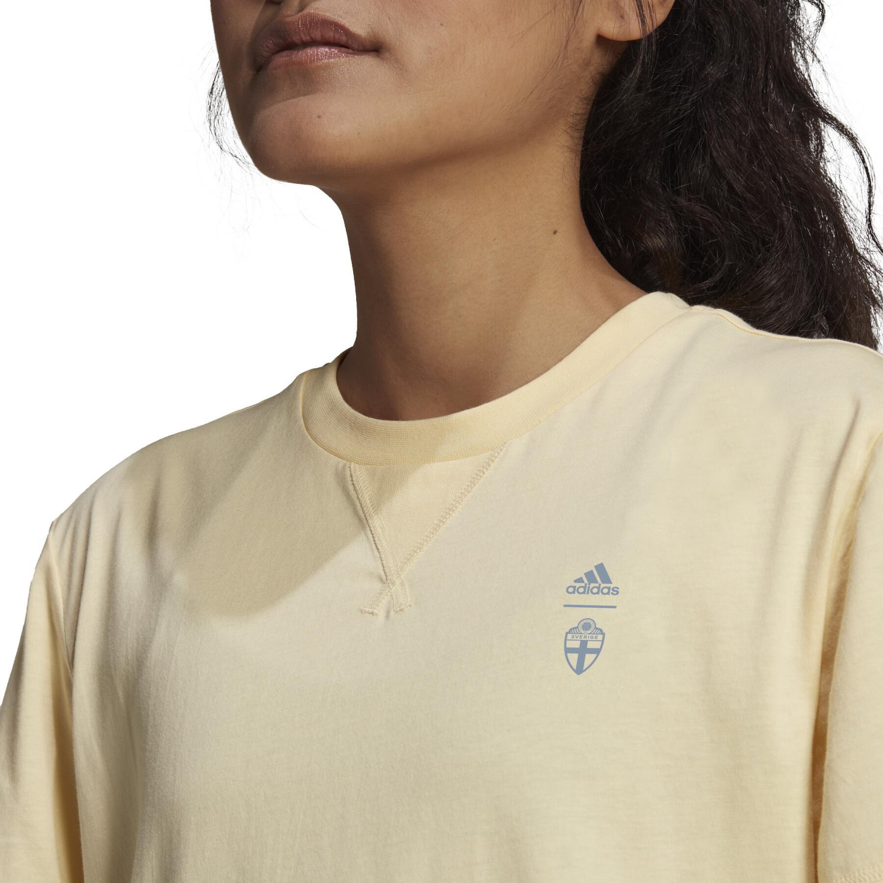 Camiseta feminina Suède Travel Euro Féminin 2022